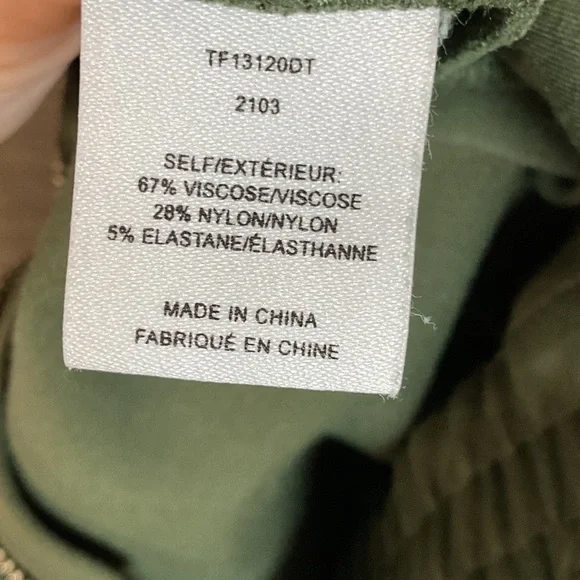 Derek Lam 10 Crosby Knit Front Seam Forest Green Jogger Pants Small - Picture 5 of 11